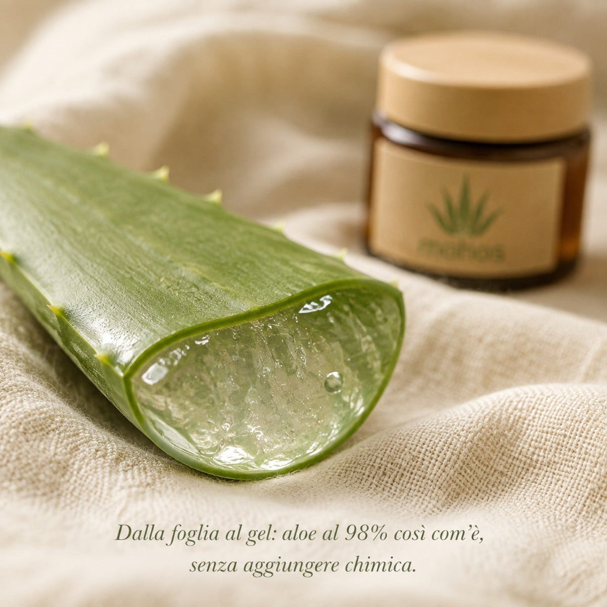 Foglia fresca di Aloe Vera con gel naturale MAHOS