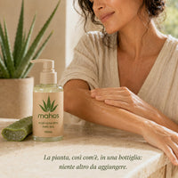 Applicazione MAHOS Gel Aloe Vera 98% sul corpo