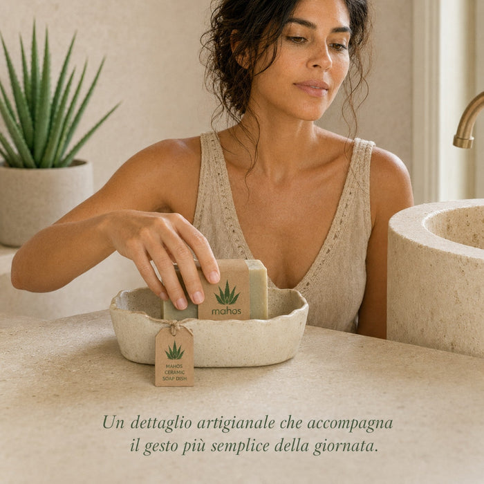 MAHOS Portasapone in ceramica artigianale